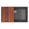 Peak 32.0-In. X 18.8-In. Fragranite Undermount Single Bowl Workcenter Kitchen Sink in Slate Grey