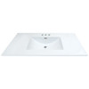 37-in Vitreous China Vanity Top with Integrated Sink and 4-in Centerset Faucet Holes, in White