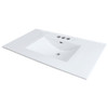 37-in Vitreous China Vanity Top with Integrated Sink and 4-in Centerset Faucet Holes, in White