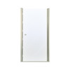 36-in Clear Glass Shower Kit with Wall Surround, Base, Door, in White/Nickel