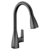Slate Chrome One-Handle High Arc Pulldown Kitchen Faucet