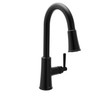 Ember Matte black one-handle high arc pulldown kitchen faucet