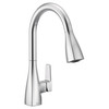 Slate Chrome One-Handle High Arc Pulldown Kitchen Faucet