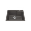 Granite Series 22.06-In Lr X 19.69-In Fb Drop In Single Bowl Granite Kitchen Sink in Slate Grey