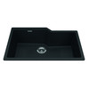 Granite Series 30.69-In Lr X 19.69-In Fb Undermount Single Bowl Granite Kitchen Sink in Onyx