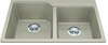 Granite Series 30.69-In Lr X 19.69-In Fb X 8.63-In Dp Drop In Double Bowl Granite Kitchen Sink in Champagne