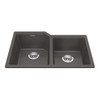 Granite Series 30.69-In Lr X 19.69-In Fb Undermount Double Bowl Granite Kitchen Sink in Slate Grey