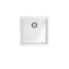 Franke Kubusx 17.5‑In. Fireclay Ceramic Undermount Single Bowl Kitchen Sink In Glossy White