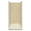 36-in Shower Kit with Wall Surround and Base, in Almond Sky/Bone