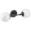 Colinet Matte black two globe bath light