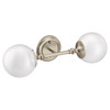 Colinet Brushed nickel two globe bath light