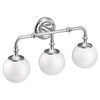 Colinet Chrome three globe bath light