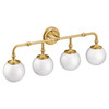Colinet Brushed gold four globe bath light