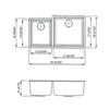 33-in x 18-in x 9-in silQ Granite Kitchen Sink with 1-3/4 Double bowls, Undermount Installation, in Espresso