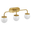 Cia Brushed gold one globe bath light