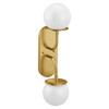 Cia Brushed gold one globe bath light