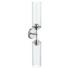Greenfield Chrome two globe bath light