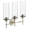 Greenfield Brushed nickel three globe bath light