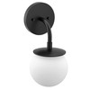 Cia Matte black one globe bath light