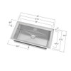 33-in x 18.5-in x 11-in 14 Gauge Super Single Bowl, Undermount Stainless Steel Kitchen Sink with SinkPocket™