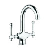 Bar Faucet with Handles in Starlight Chrome