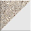 37-in X 22-in Cultured Marble Vanity Top with single white bowl for 4" Centerset Faucet, In Latte
