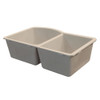 31.375-in x 20.5-in x 9.5-in Granite 1-3/4 D-Shape Double Undermount Kitchen Sink in Cafe Latte with Grids, Strainer, Disposer Strainer, Installation Kit