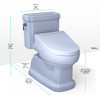 Toto(R) Washlet(R)+ Eco Guinevere(R) Elongated 1.28 Gpf Universal Height Toilet With S2 Bidet Seat, Cotton White