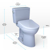 Toto(R) Drake(R) Washlet(R)+ Two-Piece Elongated 1.6 Gpf Universal Height Tornado Flush(R) Toilet With S5 Bidet Seat, 10 Inch Rough-In, Cotton White