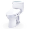 Toto(R) Drake(R) Washlet(R)+ Two-Piece Elongated 1.28 Gpf Universal Height Tornado Flush(R) Toilet With S5 Bidet Seat, 10 Inch Rough-In, Cotton White
