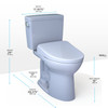 Toto(R) Drake(R) Washlet(R)+ Two-Piece Elongated 1.6 Gpf Tornado Flush(R) Toilet With S2 Bidet Seat, Cotton White