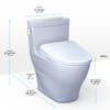 Toto(R) Washlet+(R) Legato One-Piece Elongated 1.28 Gpf Toilet And Washlet S5 Bidet Seat, Cotton White