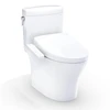 Toto(R) Washlet(R)+ Aquia Iv(R) Cube Two-Piece Elongated Dual Flush 1.28 And 0.9 Gpf Toilet With S2 Bidet Seat, Cotton White