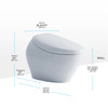 Toto(R) Neorest(R) Nx2 Dual Flush 1.0 Or 0.8 Gpf Toilet With Integrated Bidet Seat And Ewater+(R) And Actilight(R), Cotton White