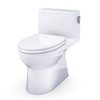 Toto(R) Redington(Tm) One-Piece Elongated 1.28 Gpf Washlet(R)+ And Auto Flush Ready Universal Height Toilet With Right-Hand Trip Lever, Cefiontect(R) And Ss124 Softclose(R) Seat, Cotton White