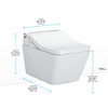 Toto(R) Washlet(R)+ Sp Wall-Hung Square-Shape Toilet With Sw Bidet Seat And Duofit(R) In-Wall 1.28 And 0.9 Gpf Dual-Flush Tank System, Matte Silver - Cwt4494549Cmfga#Ms