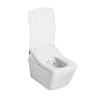 Toto(R) Washlet(R)+ Sp Wall-Hung Square-Shape Toilet With Sx Bidet Seat And Duofit(R) In-Wall 1.28 And 0.9 Gpf Auto Dual-Flush Tank System, Matte Silver