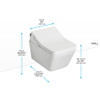 Toto(R) Washlet(R)+ Sp Wall-Hung Square-Shape Toilet With Sx Bidet Seat And Duofit(R) In-Wall 1.28 And 0.9 Gpf Dual-Flush Tank System, Matter Silver