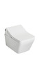 Toto(R) Washlet(R)+ Sp Wall-Hung Square-Shape Toilet With Sx Bidet Seat And Duofit(R) In-Wall 1.28 And 0.9 Gpf Dual-Flush Tank System, Matter Silver