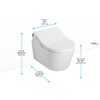 Toto(R) Washlet(R)+ Rp Wall-Hung D-Shape Toilet With Rx Bidet Seat And Duofit(R) In-Wall 1.28 And 0.9 Gpf Auto Dual-Flush Tank System, Matte Silver