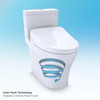 Toto(R) Washlet(R)+ Rp Wall-Hung D-Shape Toilet With Rx Bidet Seat And Duofit(R) In-Wall 1.28 And 0.9 Gpf Auto Dual-Flush Tank System, Matte Silver