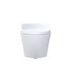 Toto(R) Washlet(R)+ Ap Wall-Hung Elongated Toilet With S7 Contemporary Bidet Seat And Duofit(R) In-Wall 0.9 And 1.28 Gpf Dual-Flush Tank System, Matte Silver