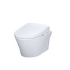 Toto(R) Washlet(R)+ Ap Wall-Hung Elongated Toilet With S7 Contemporary Bidet Seat And Duofit(R) In-Wall 0.9 And 1.28 Gpf Dual-Flush Tank System, Matte Silver