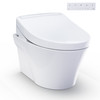 Toto(R) Washlet(R)+ Ap Wall-Hung Elongated Toilet And Washlet S5 And Duofit(R) In-Wall 0.9 And 1.28 Gpf Dual-Flush Tank System, Matte Silver