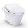 Toto(R) Washlet(R)+ Ap Wall-Hung Elongated Toilet And Washlet S2 And Duofit(R) In-Wall 0.9 And 1.28 Gpf Dual-Flush Tank System, Matte Silver