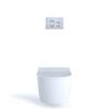 Toto(R) Rp Wall-Hung Contemporary D-Shape Dual Flush 1.28 And 0.9 Gpf Toilet With Cefiontect(R), Matte Black - Ct447Cfg#Mbl