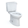 Toto(R) Drake(R) Two-Piece Elongated 1.28 Gpf Tornado Flush(R) Toilet With Cefiontect(R) And Right-Hand Trip Lever, Cotton White