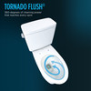 Toto(R) Drake(R) Two-Piece Elongated 1.28 Gpf Universal Height Tornado Flush(R) Toilet With Cefiontect(R) And Right-Hand Trip Lever, Cotton White