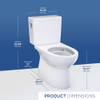 Toto(R) Glaston(Tm) 1G(R) Two-Piece Elongated 1.0 Gpf Universal Height Toilet With Right-Hand Trip Lever And Cefiontect(R), Cotton White