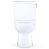 Toto(R) Glaston(Tm) Two-Piece Elongated 1.28 Gpf Universal Height Toilet With Right-Hand Trip Lever And Cefiontect(R), Cotton White